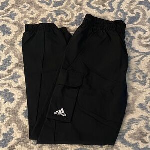 Adidas Kids Black Joggers with Logo